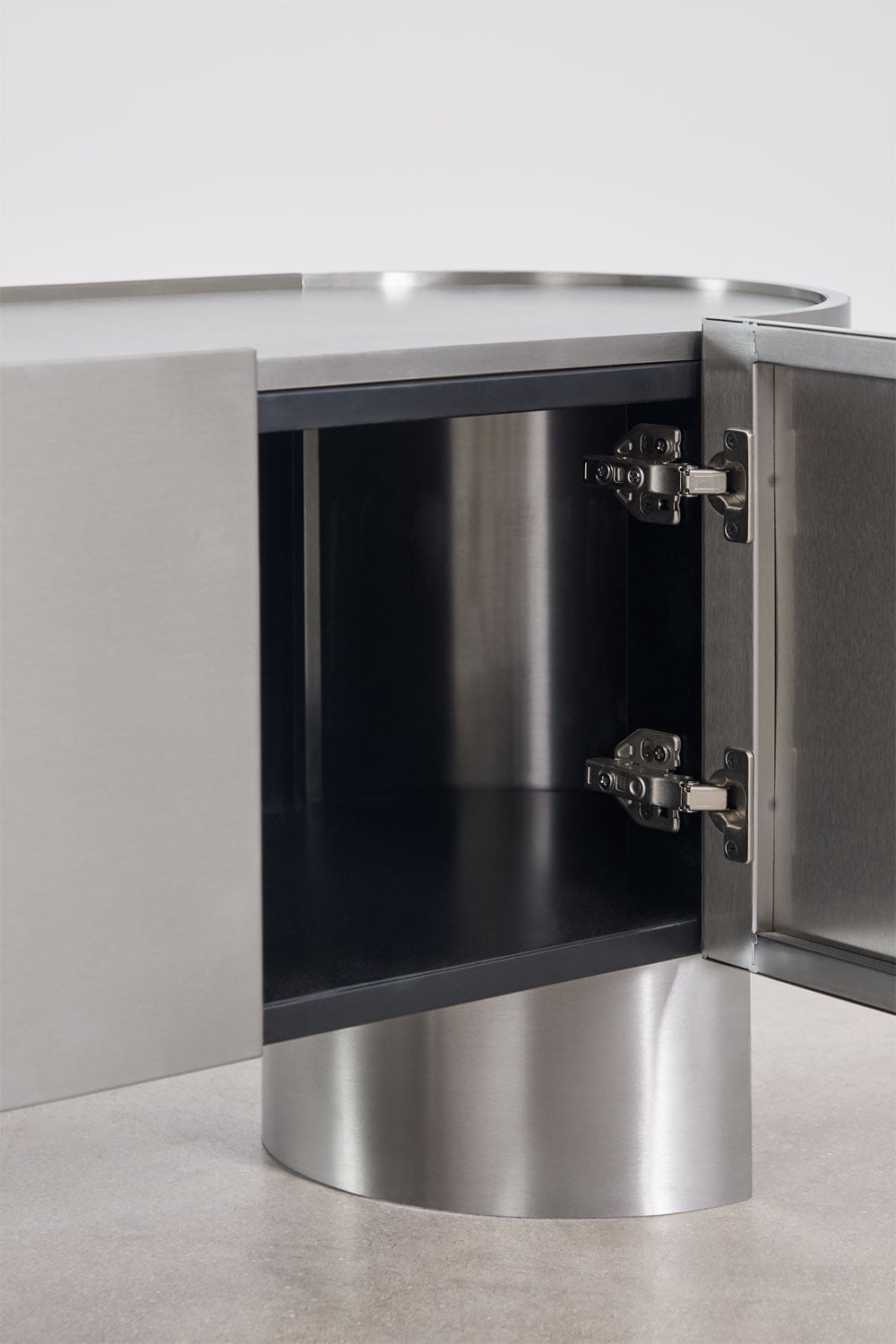 Meuble TV 180x40 cm en acier inoxydable Luena