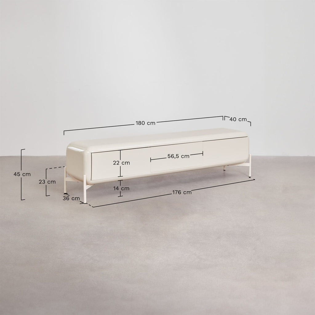 Meuble TV 180x40 cm en MDF Alazne