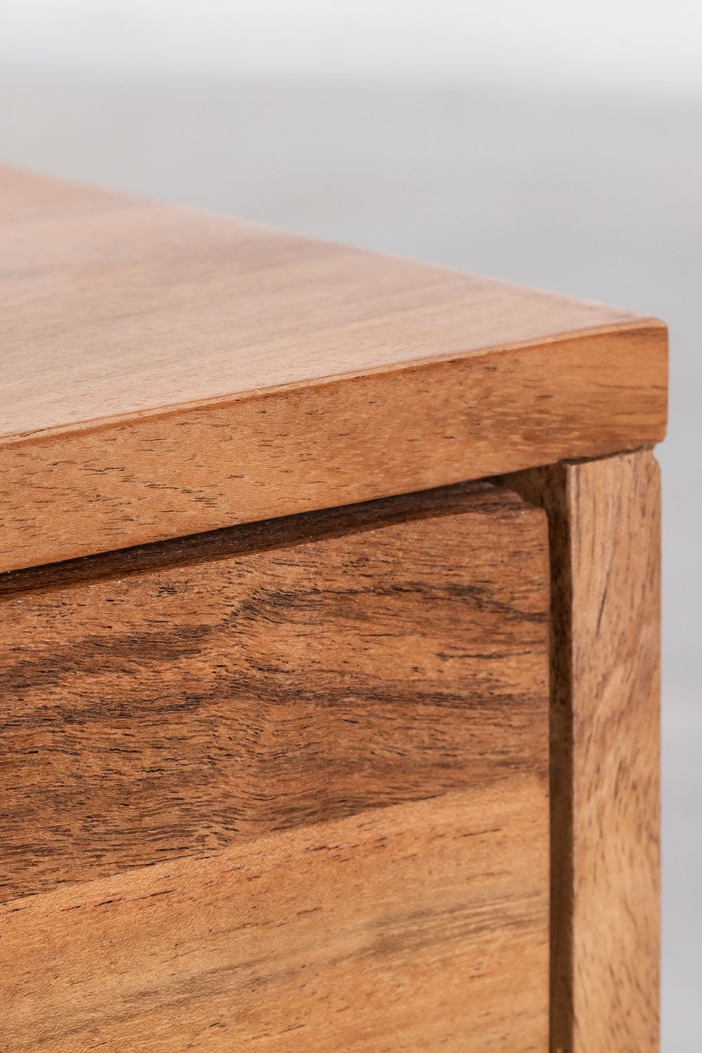 Meuble TV 160x40 cm avec étagère en bois d'acacia Tasmani