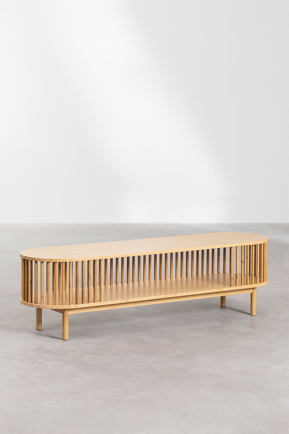Meuble TV 150x40 cm en bambou Connery