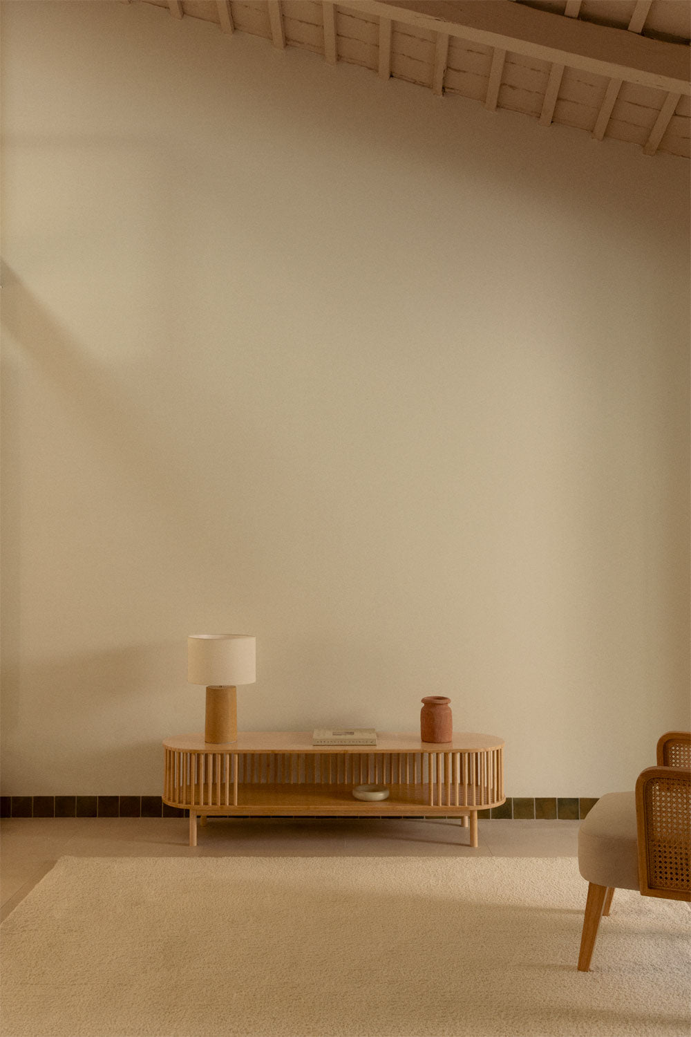 Meuble TV 150x40 cm en bambou Connery