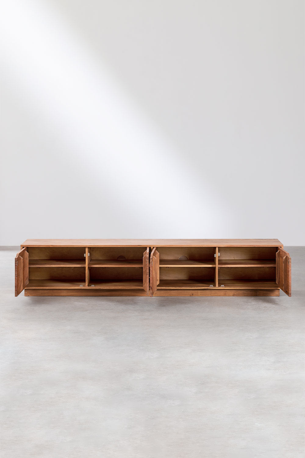 Meuble TV 200x40 cm en bois d'acacia Tasmani