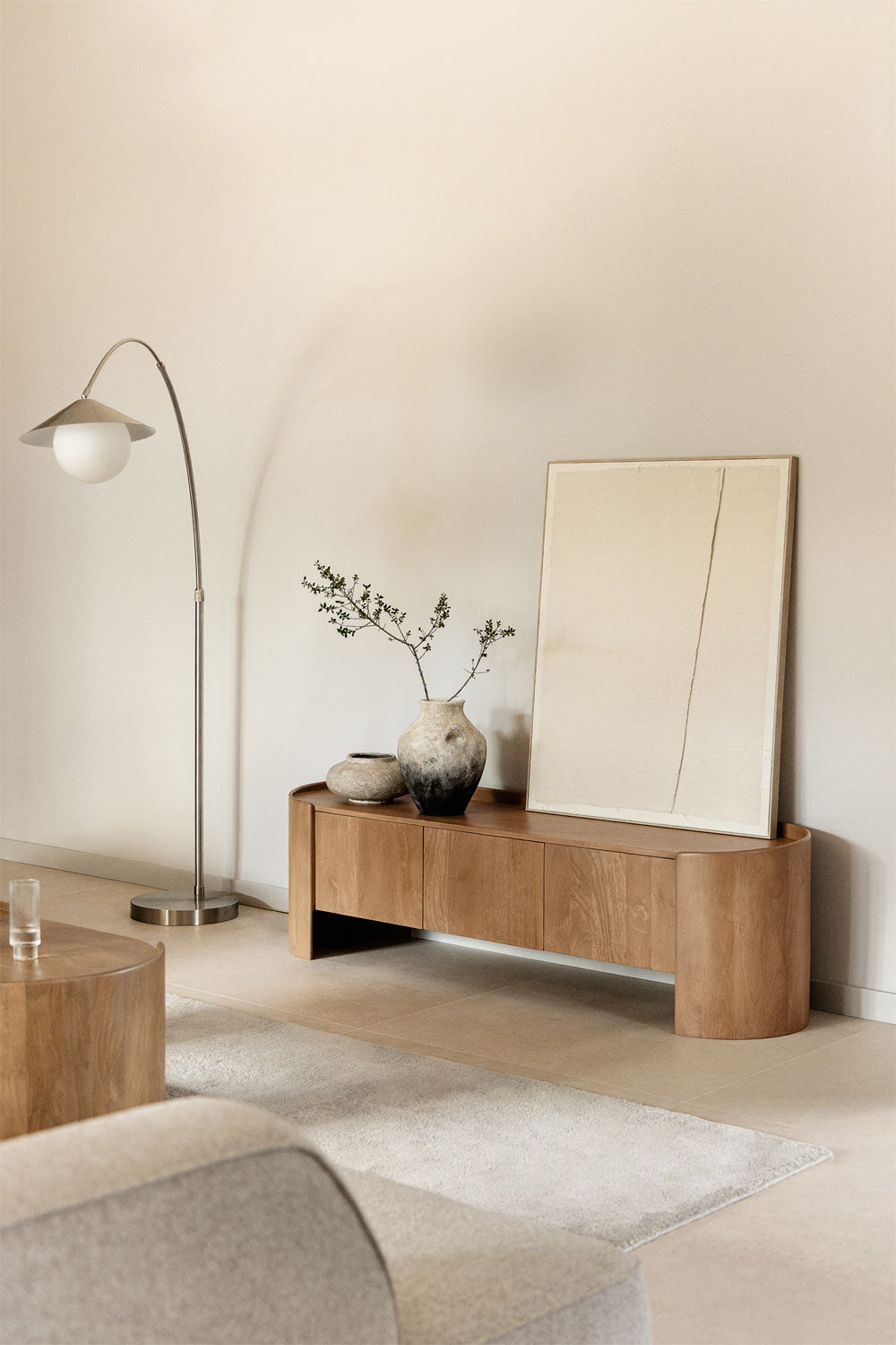 Meuble TV 175x45 cm en bois de manguier Sidney