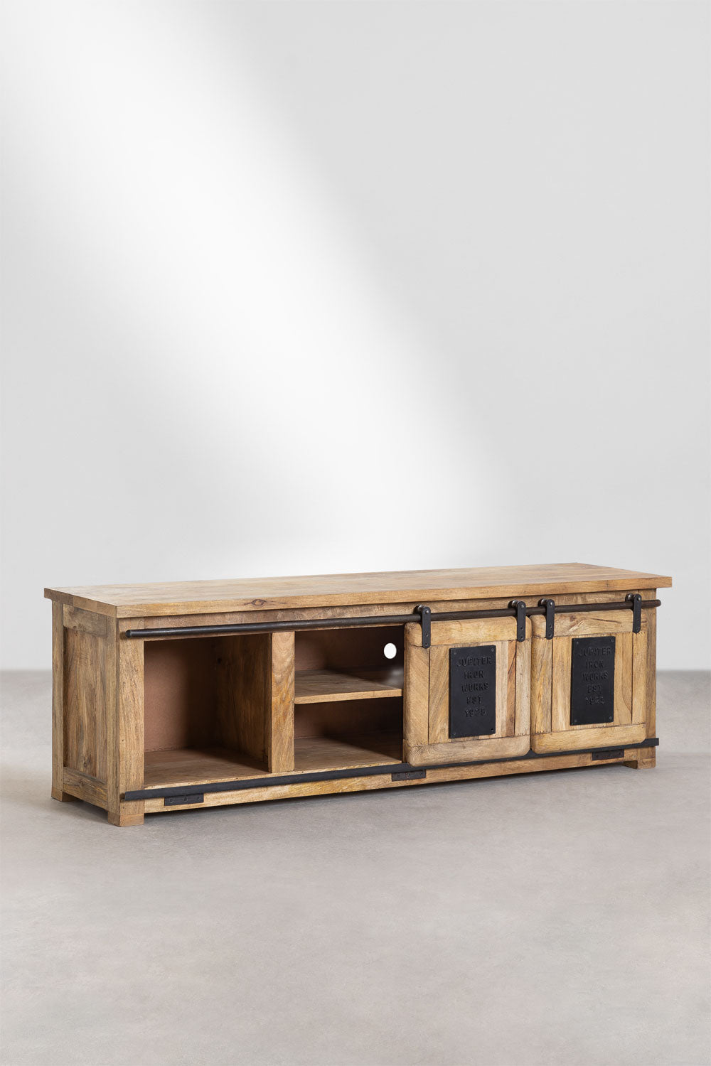Meuble TV 160x40 cm en bois de manguier Uain