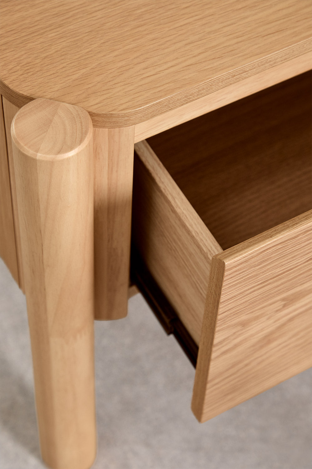 Meuble TV 185x45 cm en MDF avec placage chêne Munden