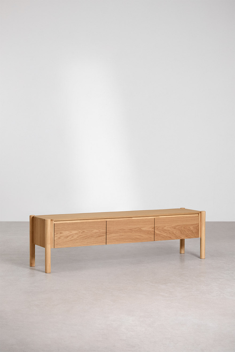 Meuble TV 185x45 cm en MDF avec placage chêne Munden