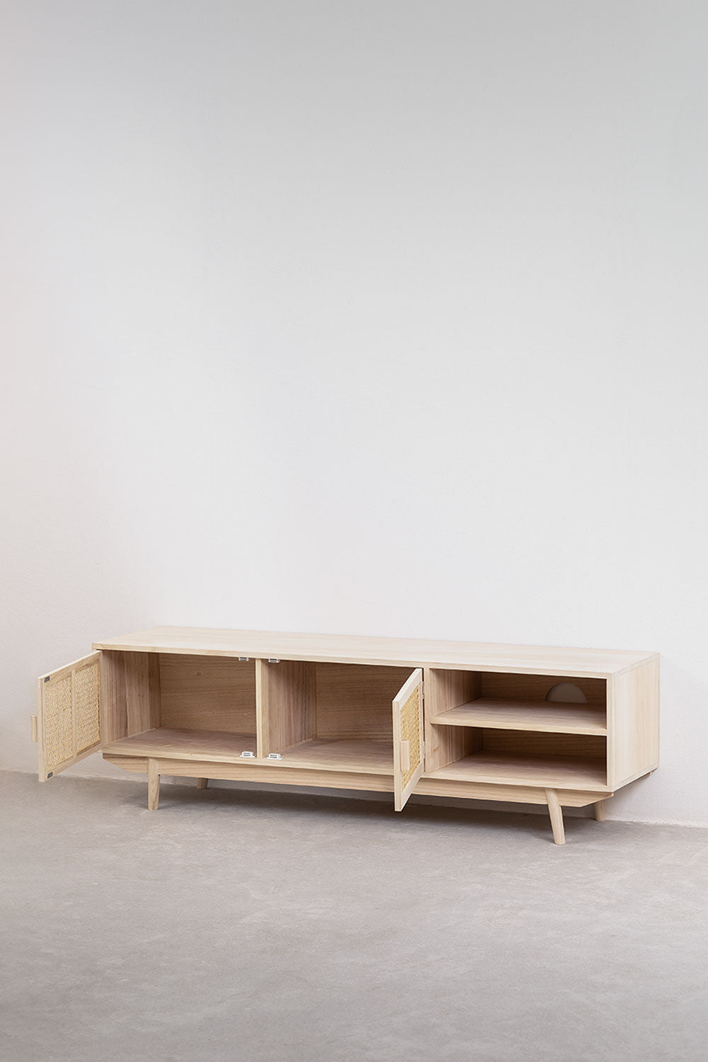 Meuble TV 150x40 cm en bois Ralik