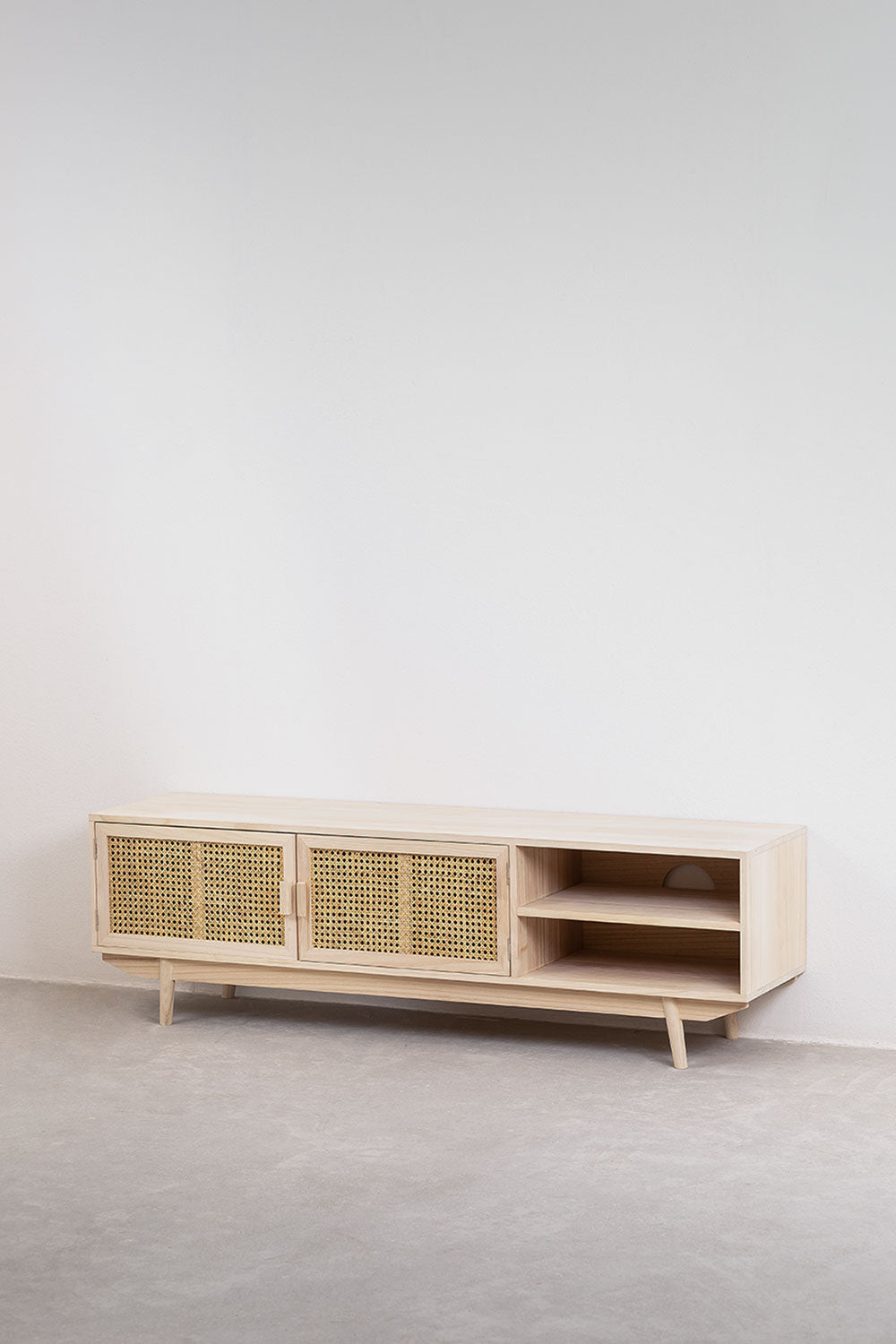 Meuble TV 150x40 cm en bois Ralik