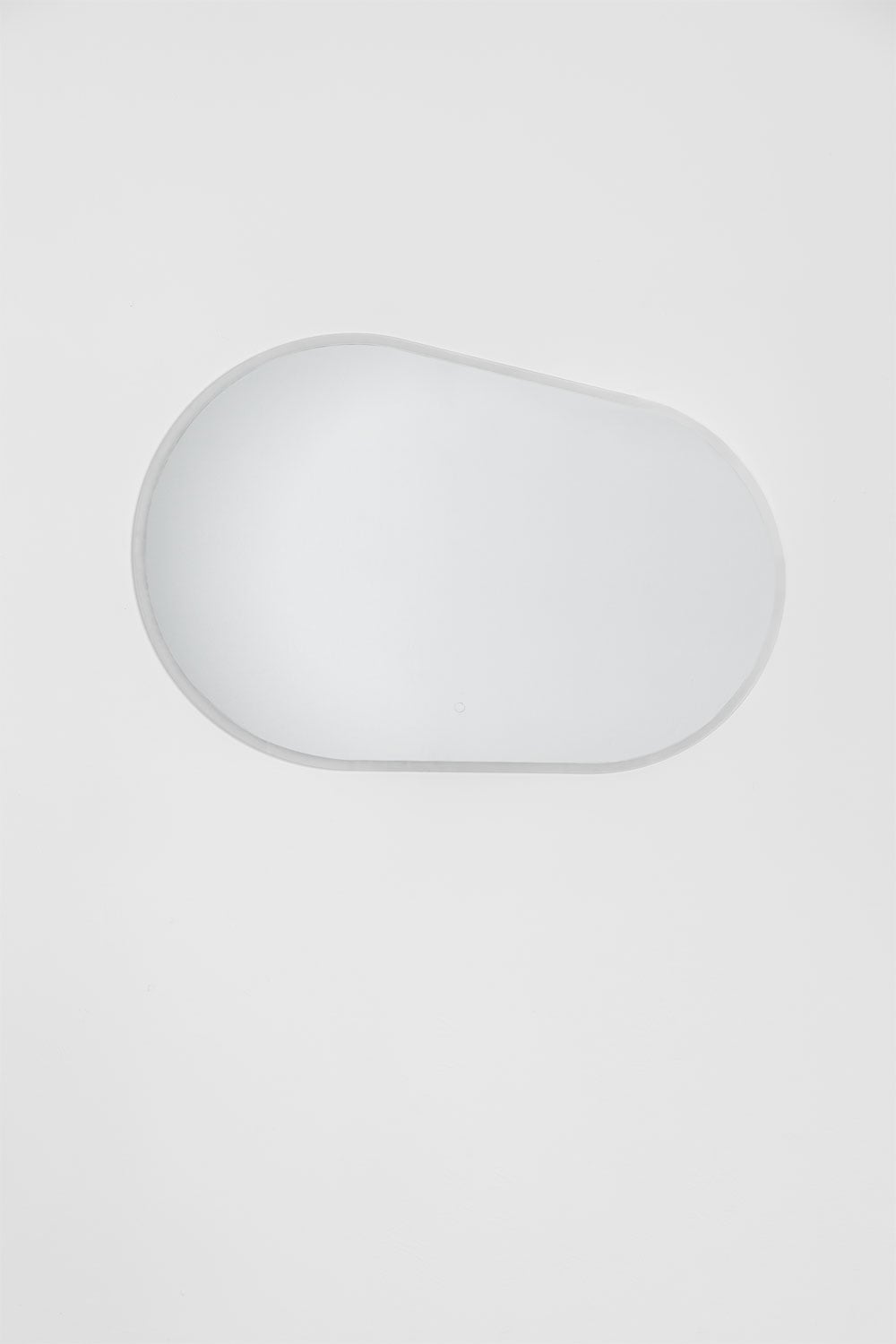 Miroir mural ovale pour salle de bain avec lumière LED et anti-buée Riben
