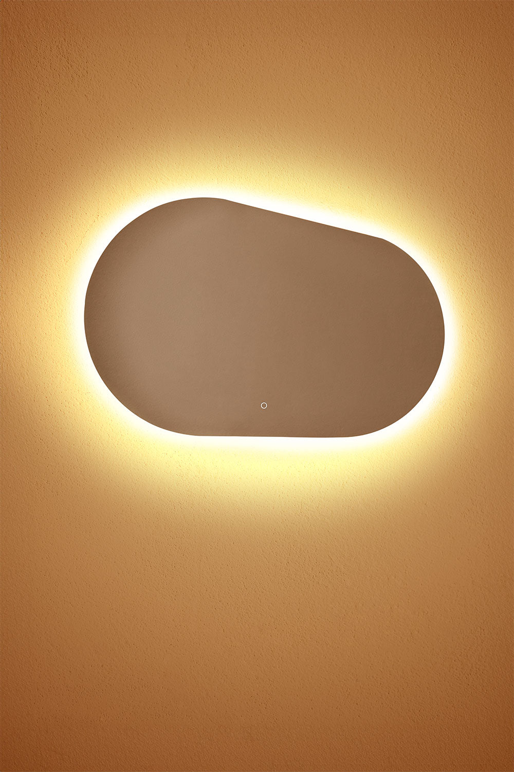 Miroir mural ovale pour salle de bain avec lumière LED et anti-buée Riben