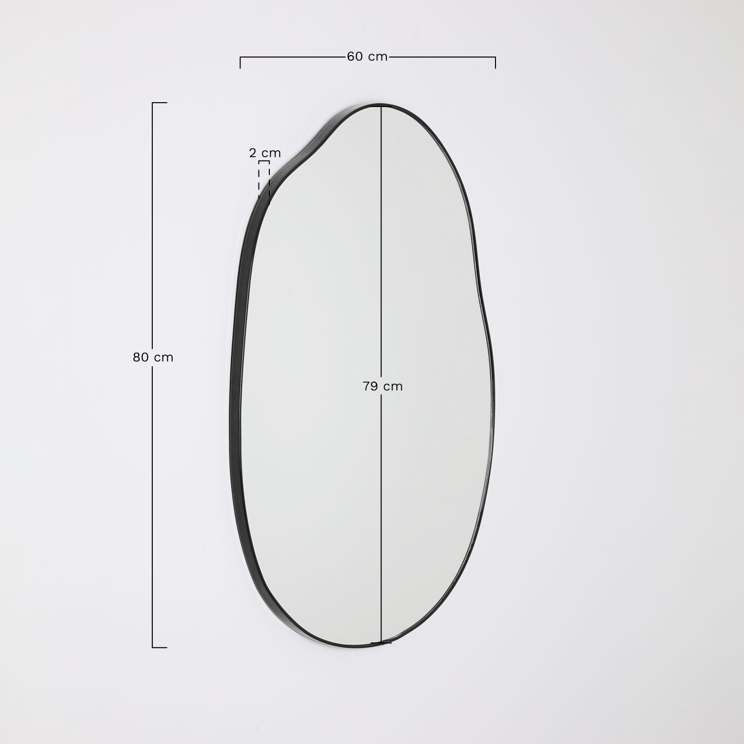 Miroir mural irrégulier 60x80 cm Rudiger