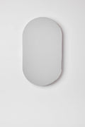 Miroir mural ovale 50x90 cm pour salle de bain avec rangement Oricsa