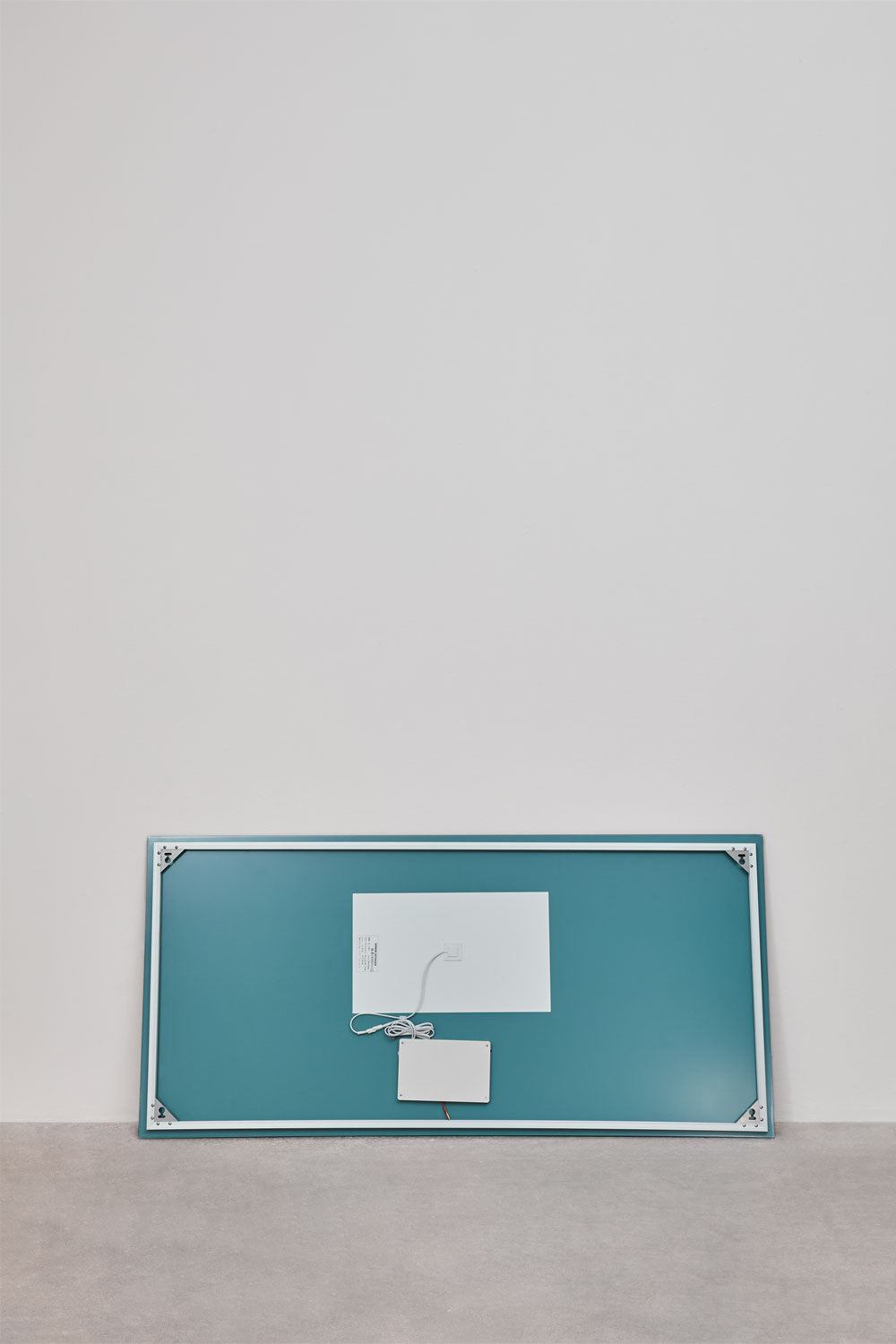Miroir mural rectangulaire 140x75 cm pour salle de bain avec lumière LED et anti-buée Riben