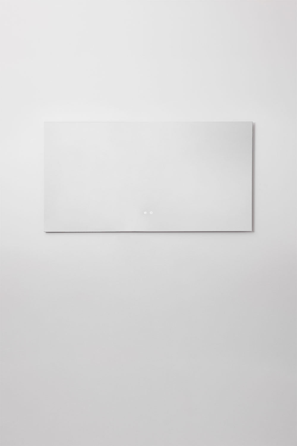 Miroir mural rectangulaire 140x75 cm pour salle de bain avec lumière LED et anti-buée Riben