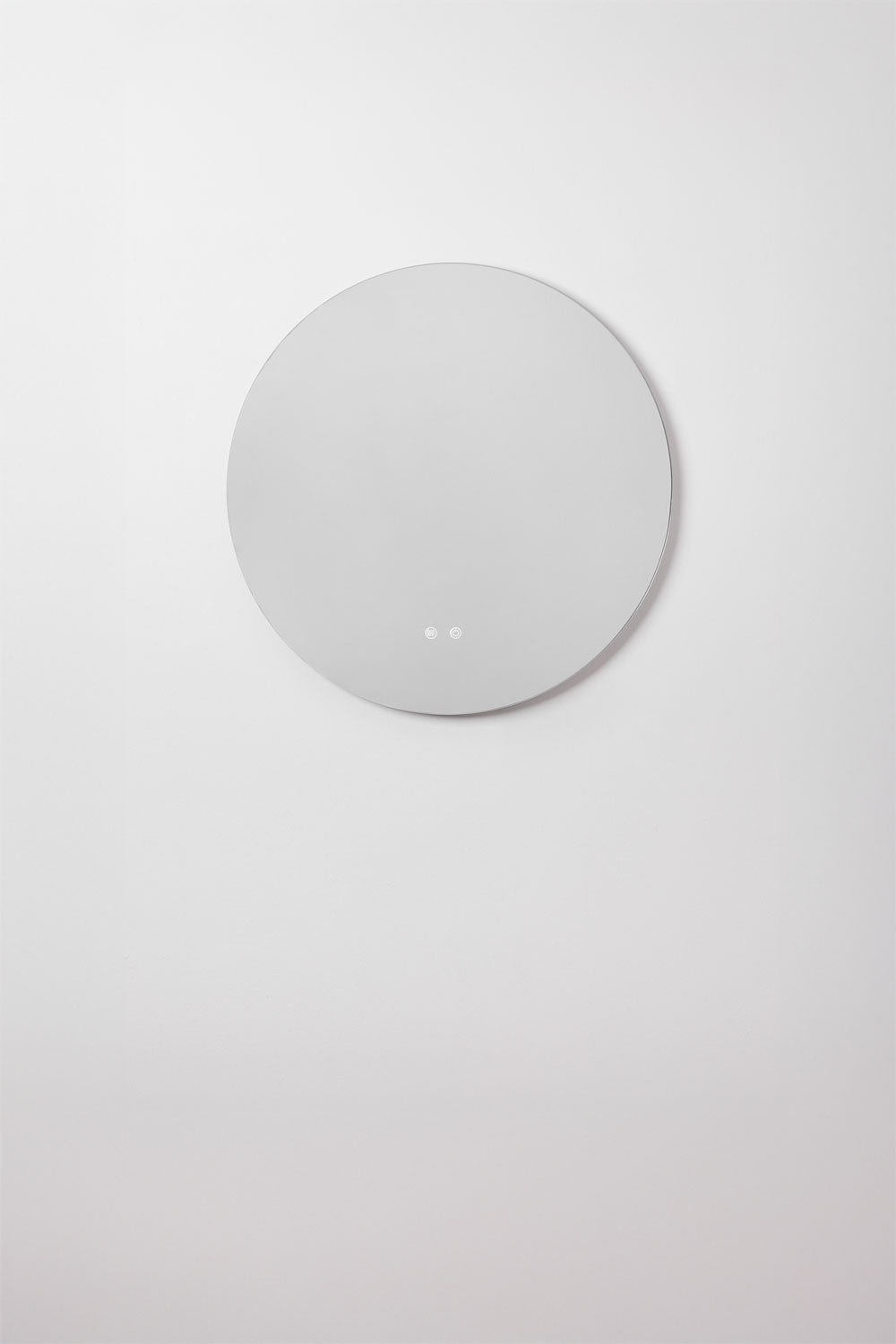 Miroir mural rond pour salle de bain avec lumière LED et anti-buée Riben