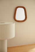 Miroir mural rectangulaire en bois de manguier 19x22 cm Gabael Design