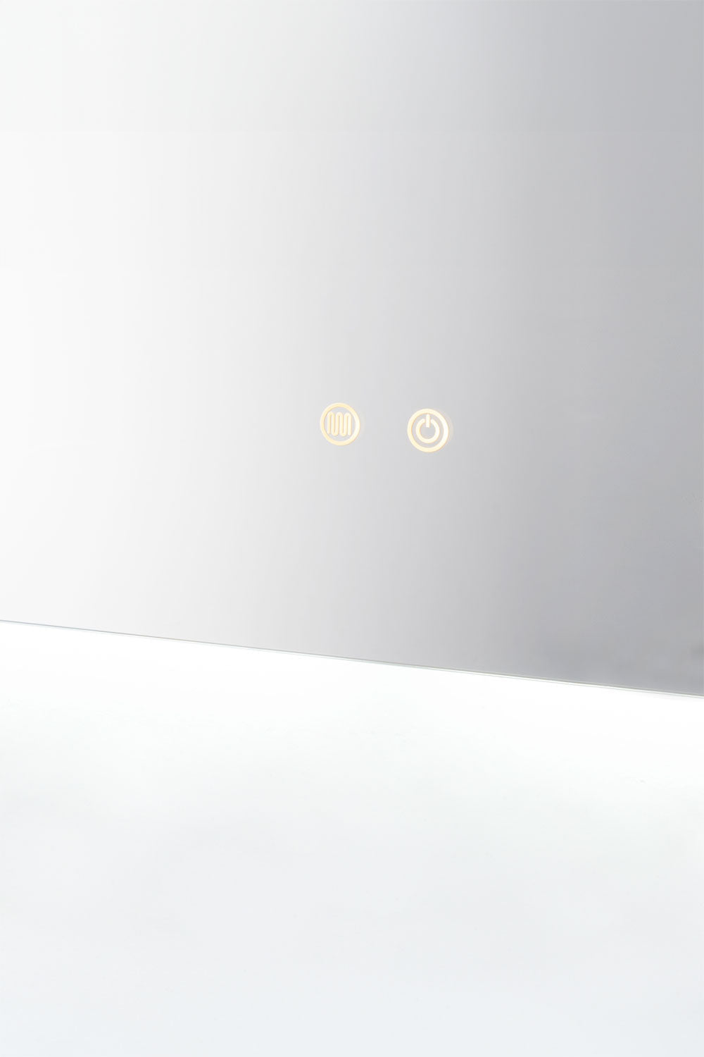 Miroir mural rectangulaire 120x90 cm pour salle de bain avec lumière LED et anti-buée Riben