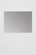 Miroir mural rectangulaire 120x90 cm pour salle de bain avec lumière LED et anti-buée Riben