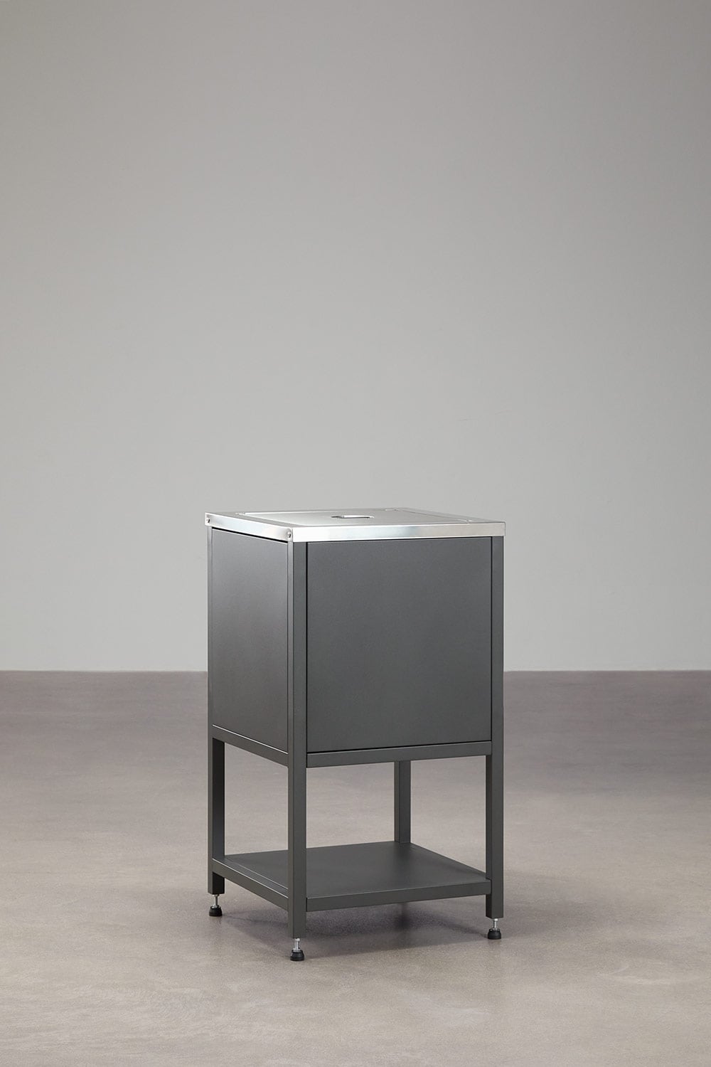 Module d'angle de rangement pour cuisine modulaire d'extérieur en acier Savona