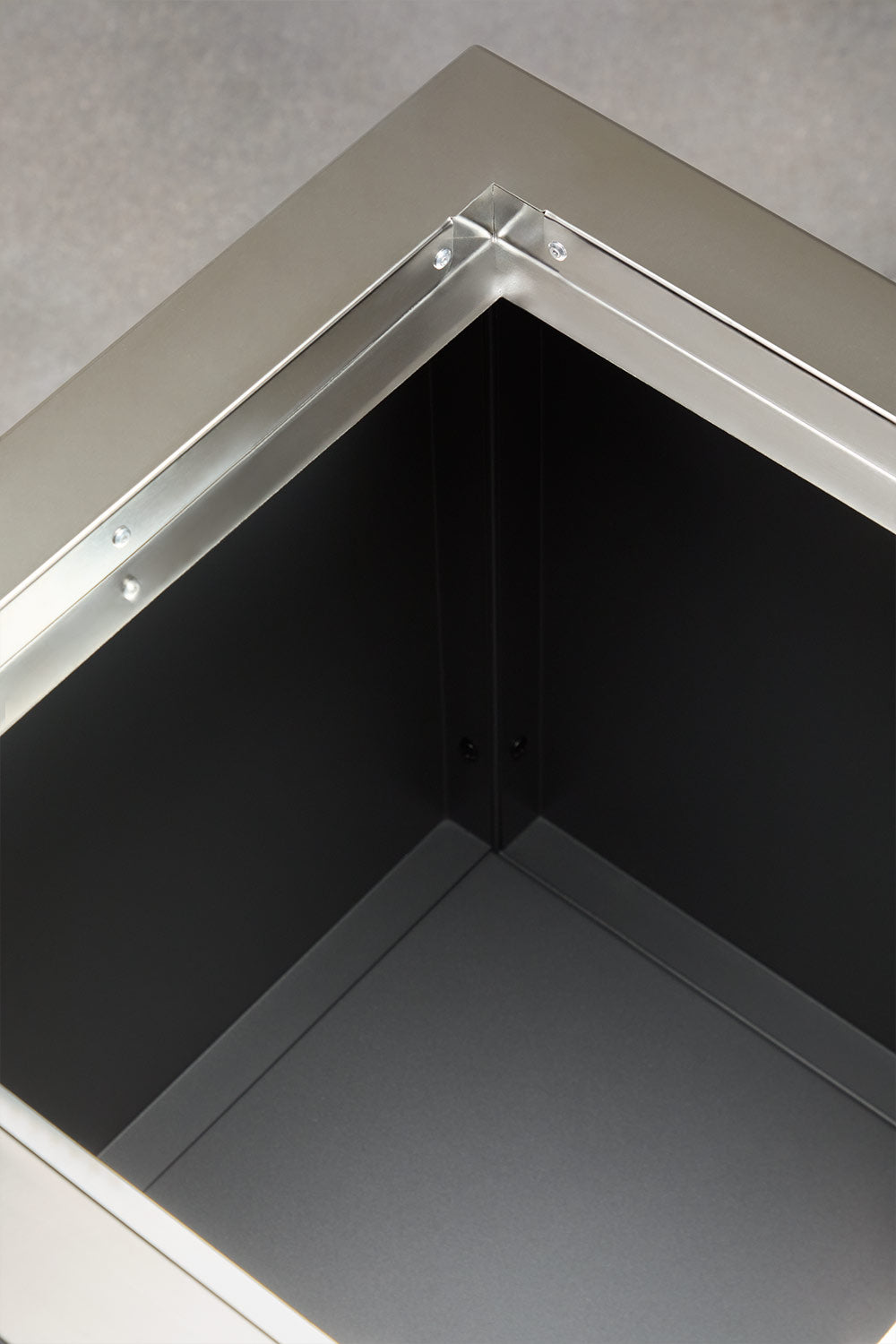 Module d'angle de rangement pour cuisine modulaire d'extérieur en acier Savona