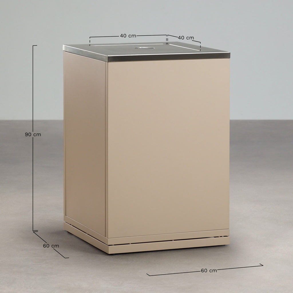 Module d'angle de rangement pour cuisine modulaire extérieure en acier Rivana