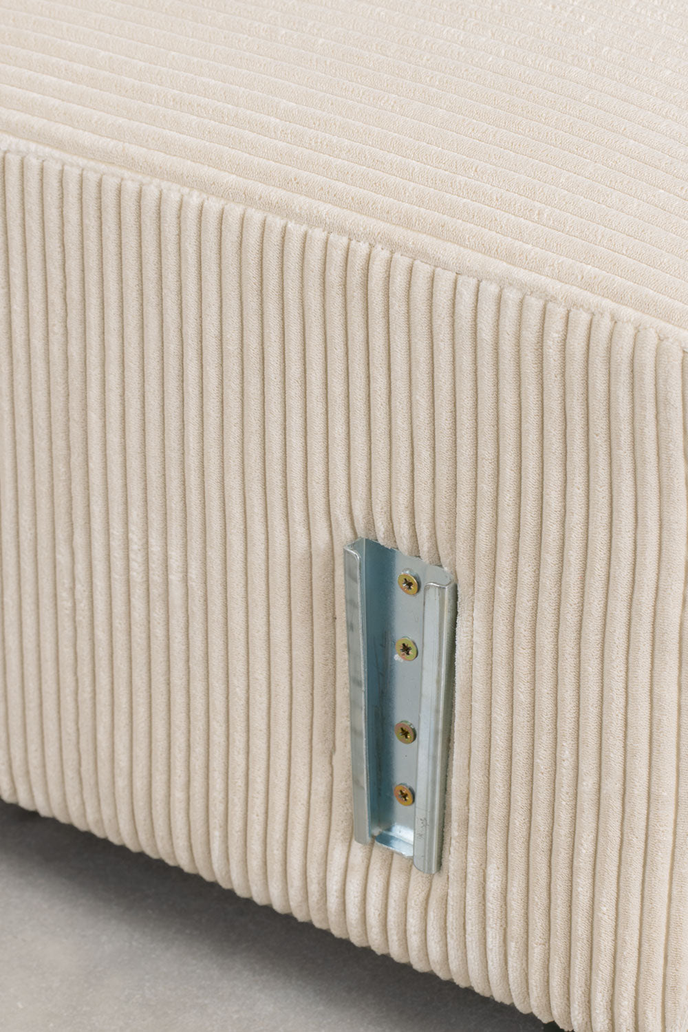 Module d'angle droit 115x113 cm avec accoudoir bas pour canapé modulaire Bruna