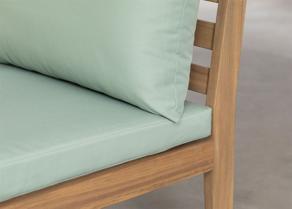 Module d'angle gauche pour canapé de jardin modulable en bois d'acacia Filips