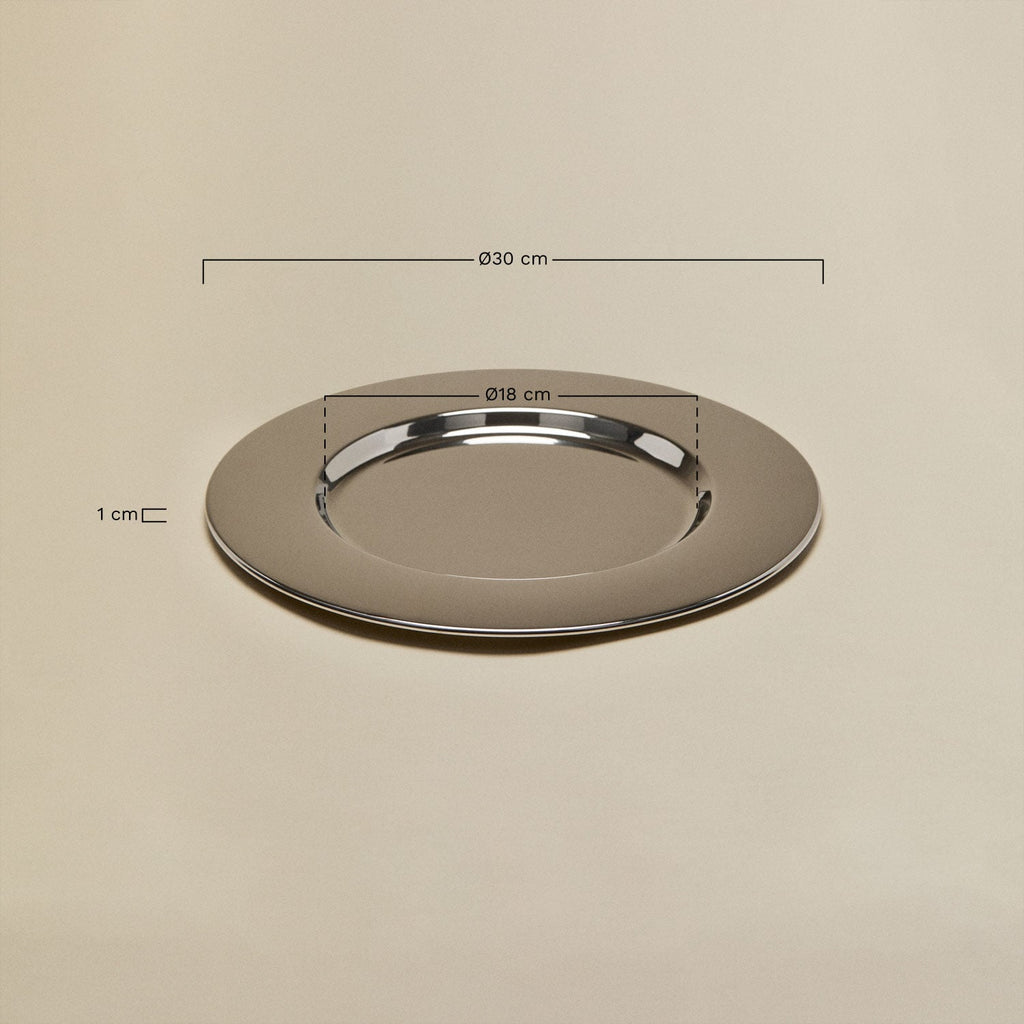 Pack de 2 sous-assiettes Ø30 cm en acier inoxydable Kirsh