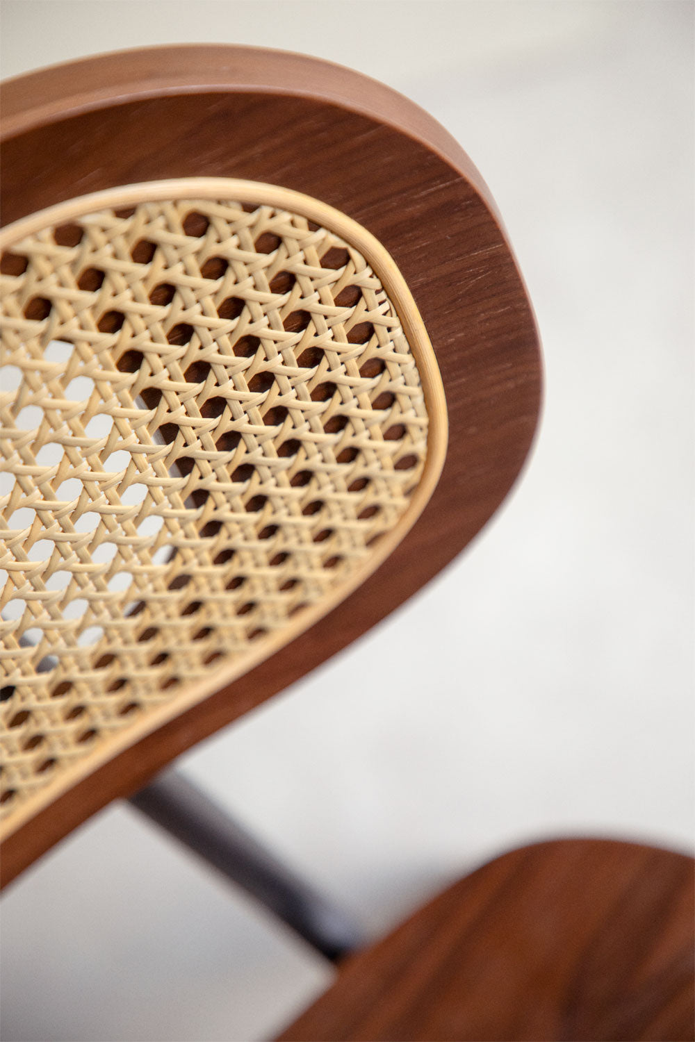 Pack de 4 chaises de salle à manger en bois et rotin Kaylia
