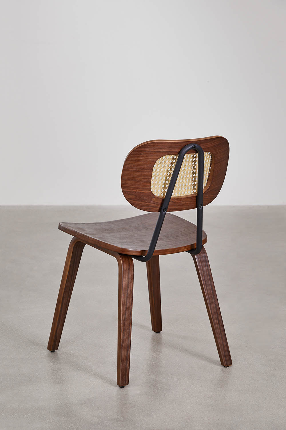 Pack de 4 chaises de salle à manger en bois et rotin Kaylia