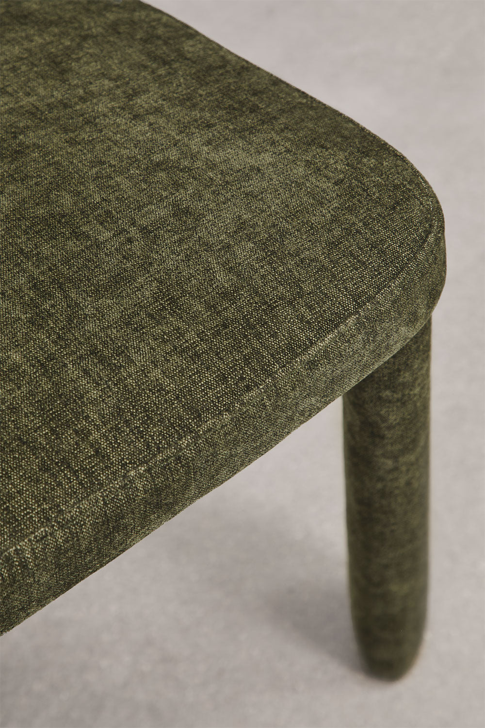 Pack de 4 chaises de salle à manger rembourrées en chenille et en fer Gianis