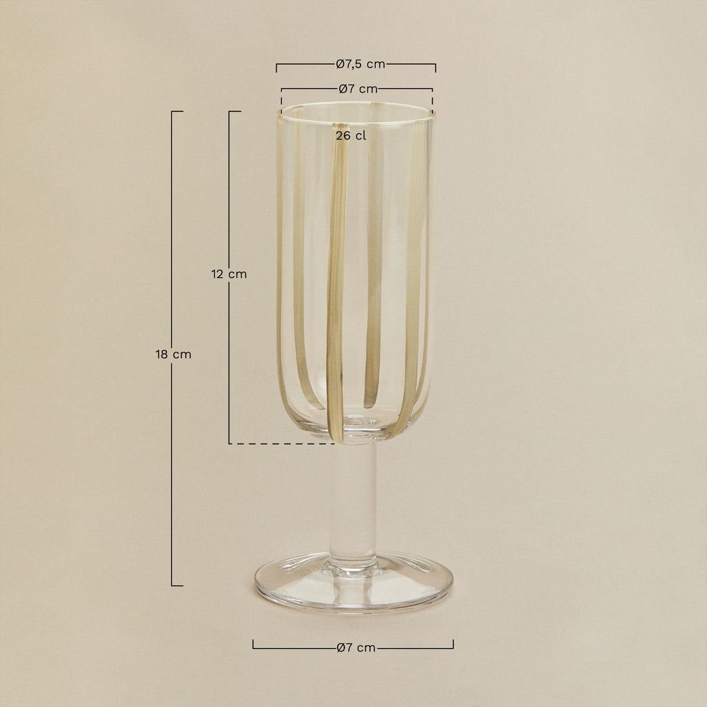 Pack de 4 coupes à champagne 26 cl en verre Jalviana