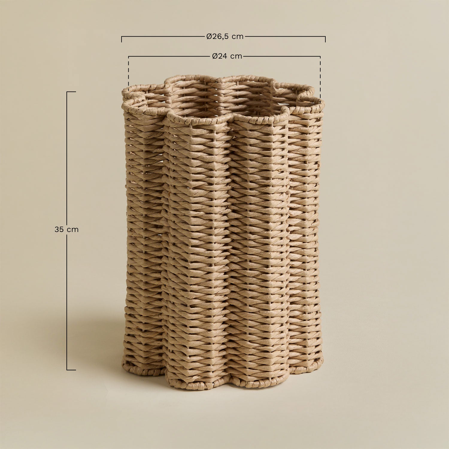 Panier en corde tressée et métal Tadinov