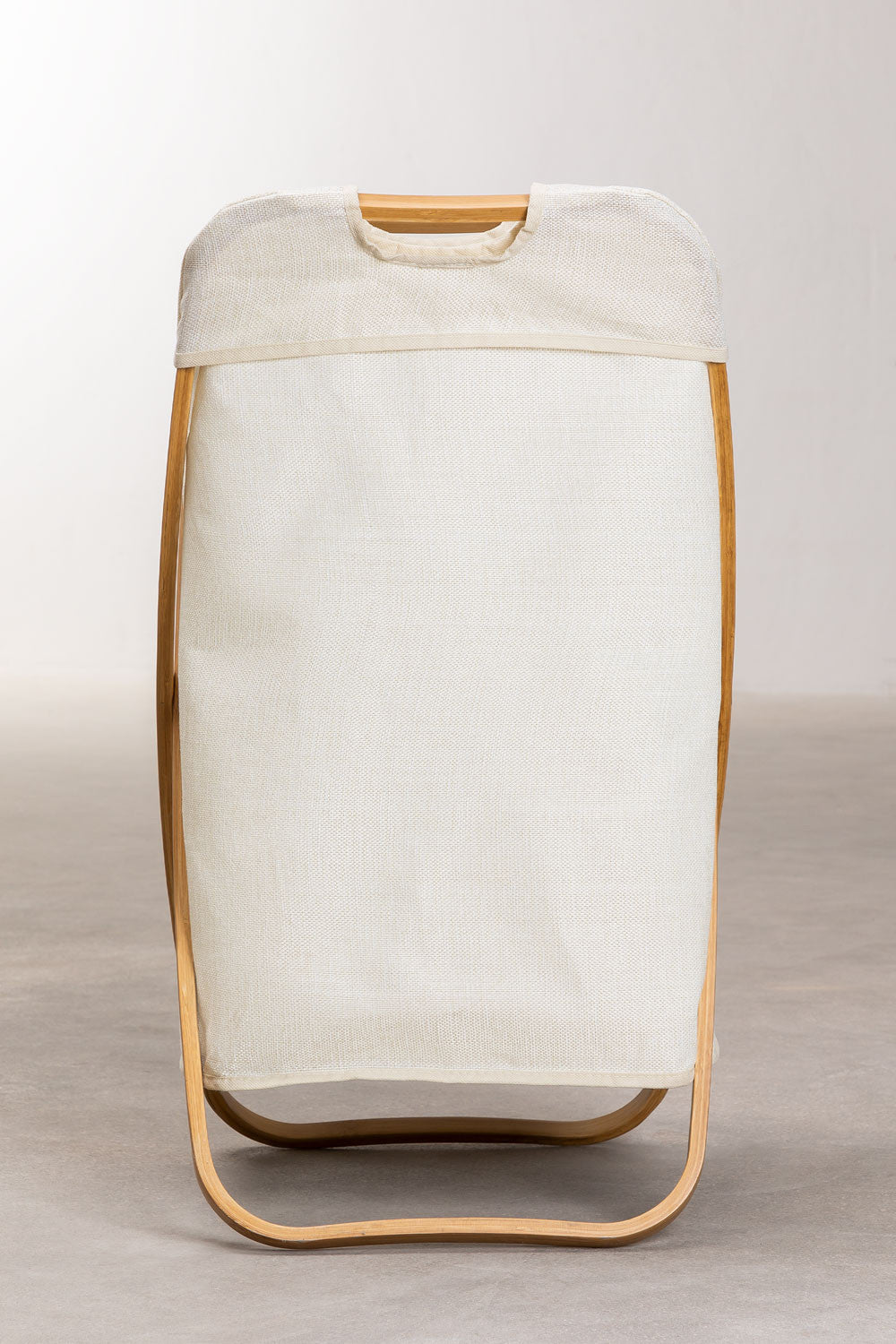 Panier à linge en bambou et polyester Brais