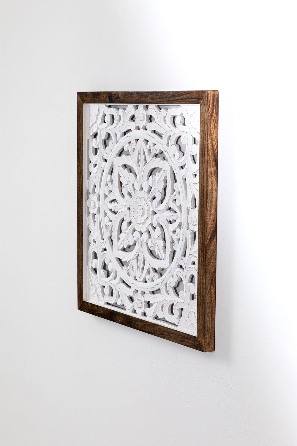 Panneau décoratif carré 65x65 cm en bois Narmadas