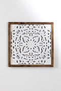Panneau décoratif carré 65x65 cm en bois Narmadas