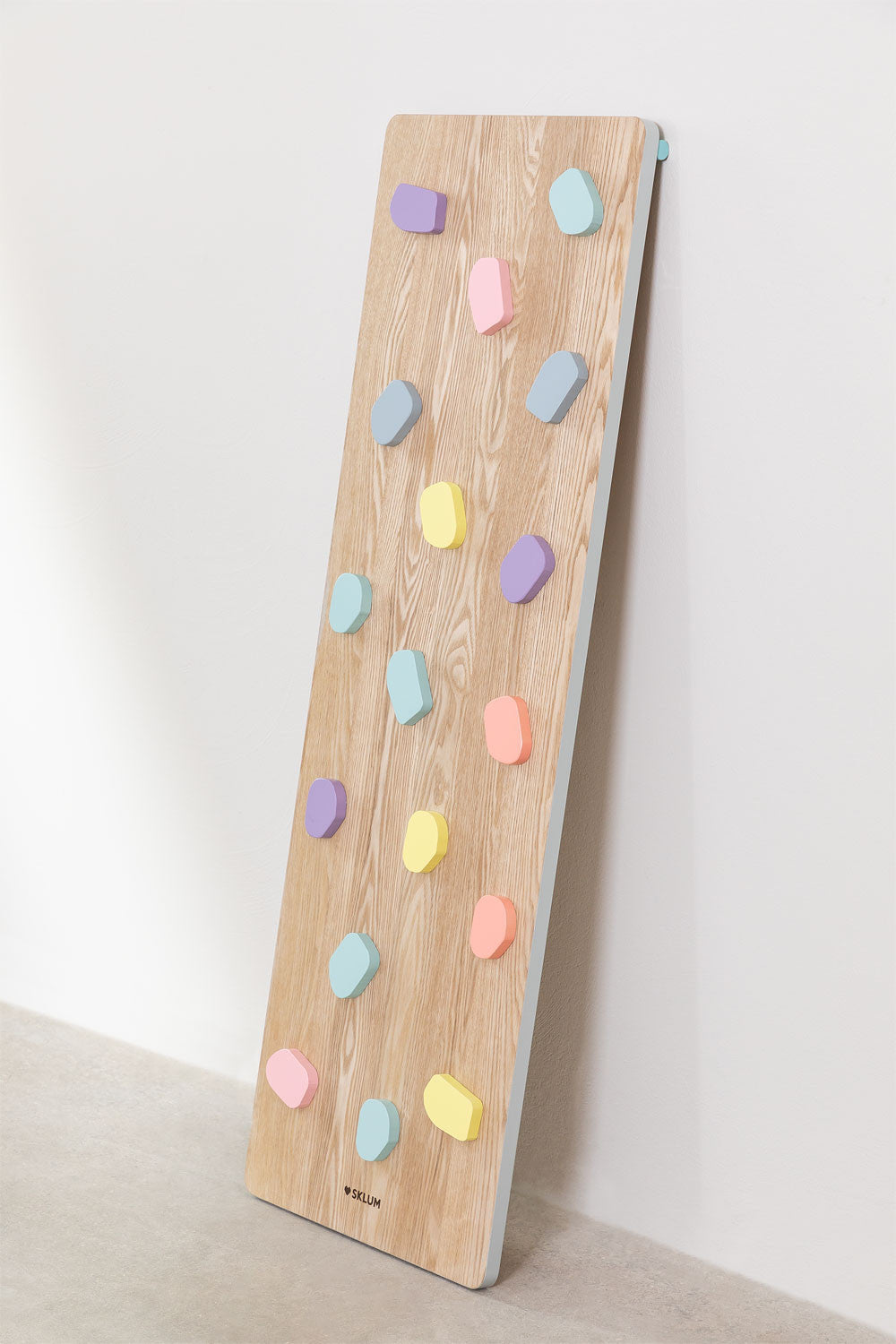 Rampe avec mur d'escalade d'apprentissage en bois Pyqer Colors Kids