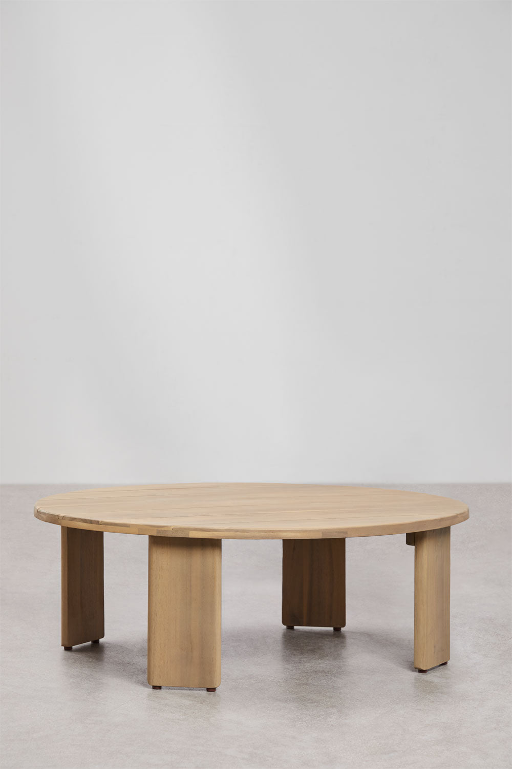 Ensemble de jardin avec canapé 3 places, 2 fauteuils et table basse en bois d'acacia Uleno