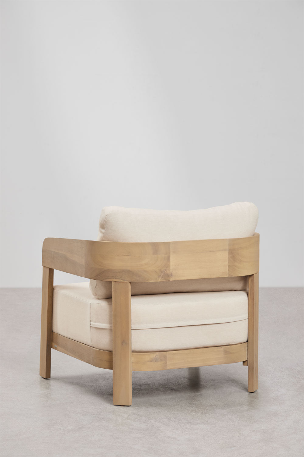 Ensemble de jardin avec canapé 3 places, 2 fauteuils et table basse en bois d'acacia Uleno