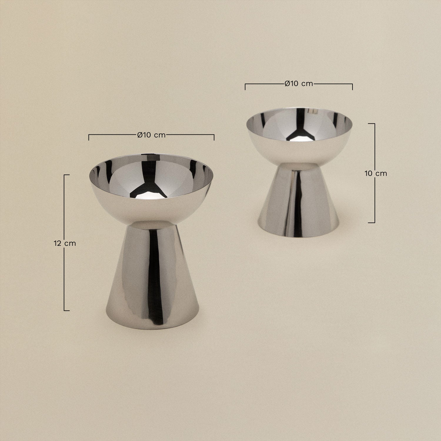 Set de 2 chandeliers en acier inoxydable Silentinan