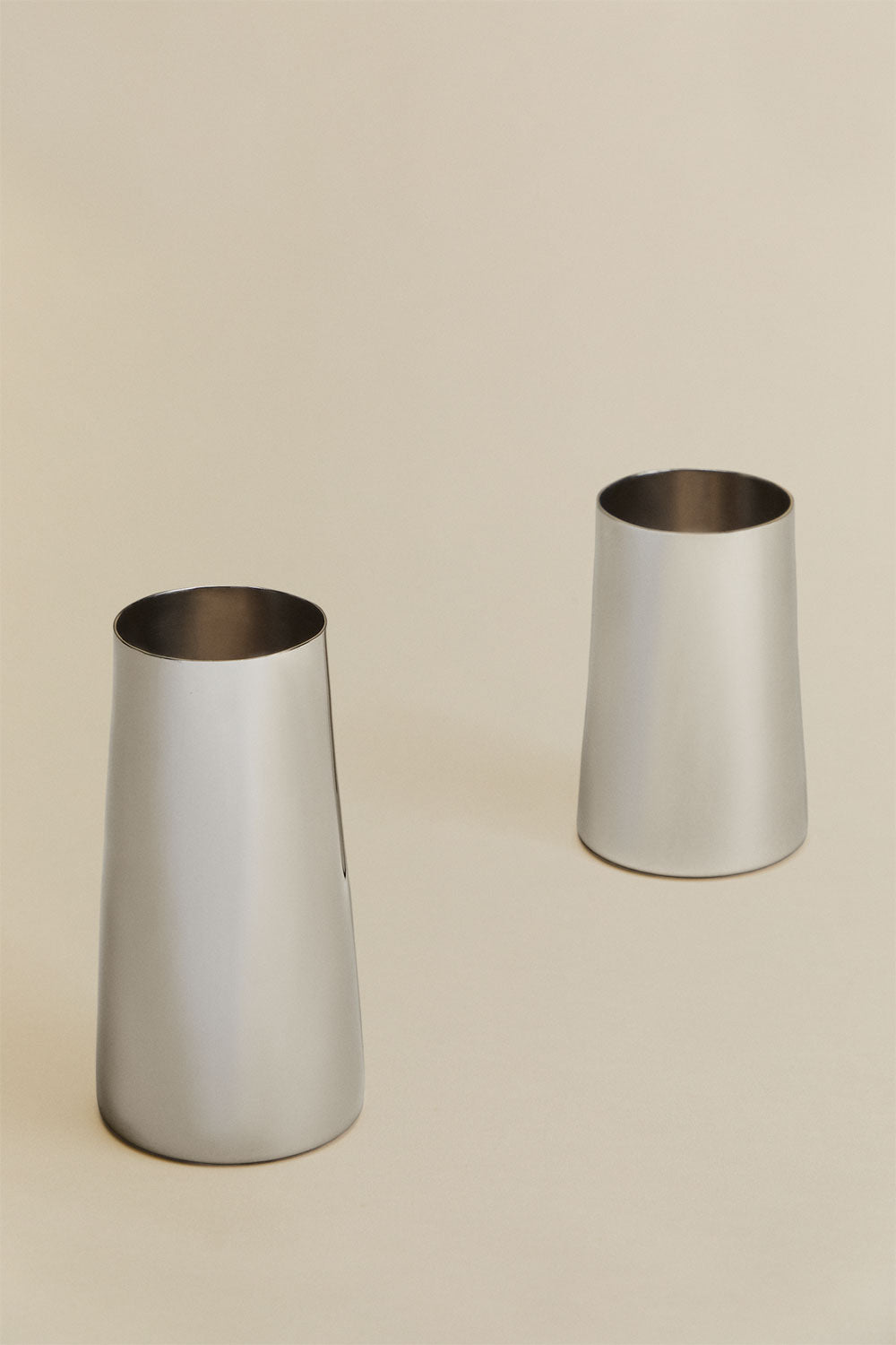 Set de 2 vases en acier inoxydable Padulin