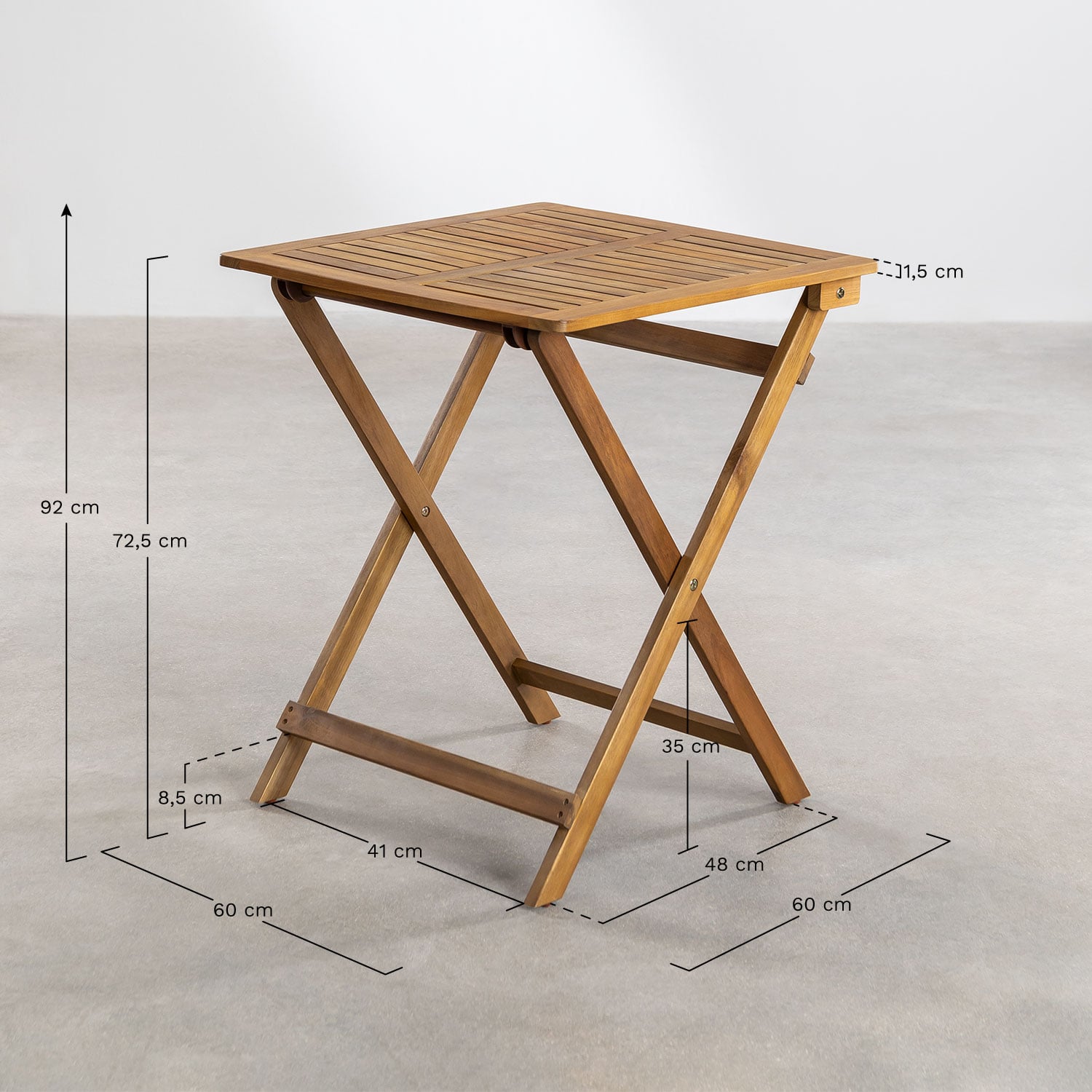 Ensemble table de jardin pliante classique Delawer et 2 chaises 