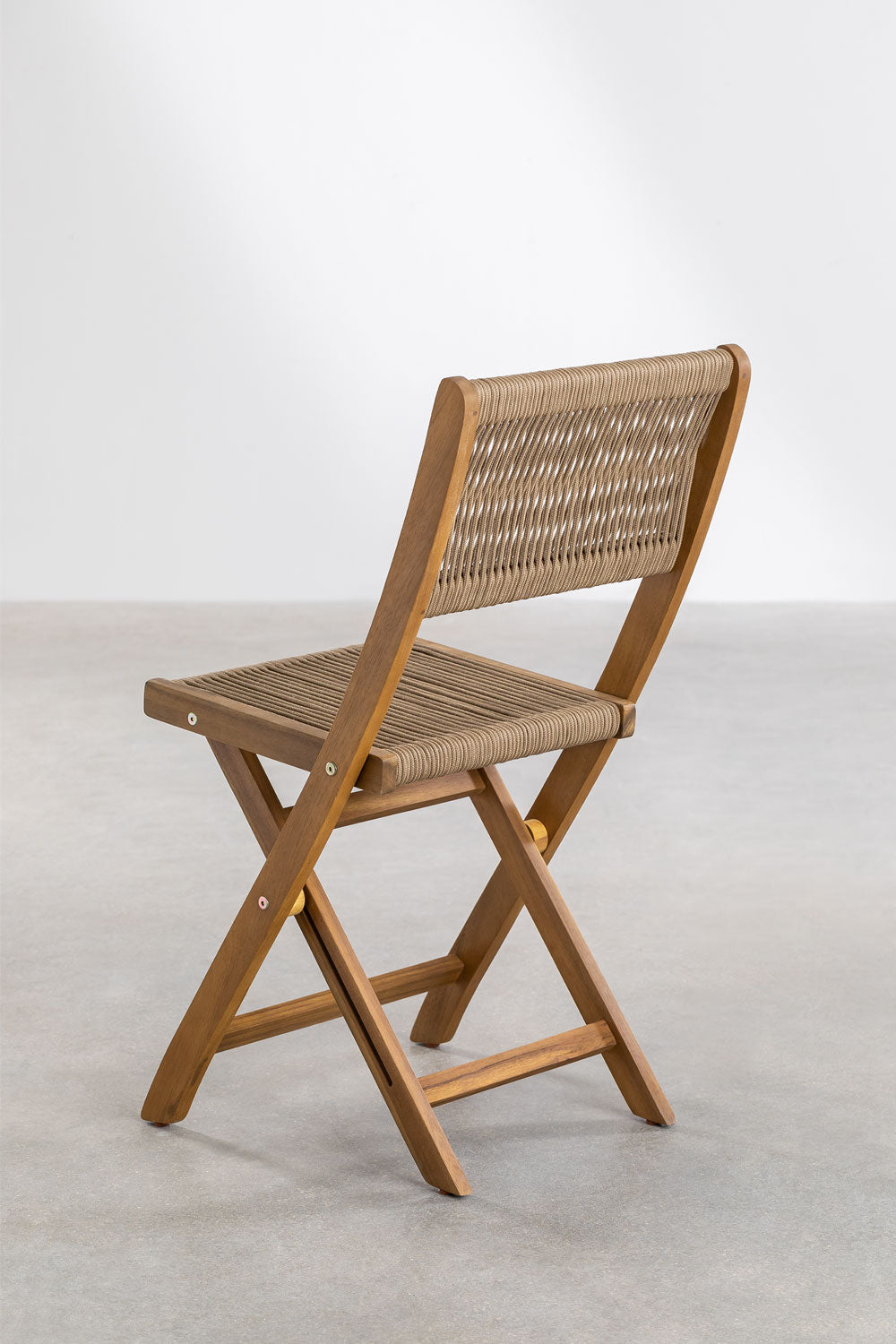 Ensemble table de jardin pliante classique Delawer et 2 chaises 