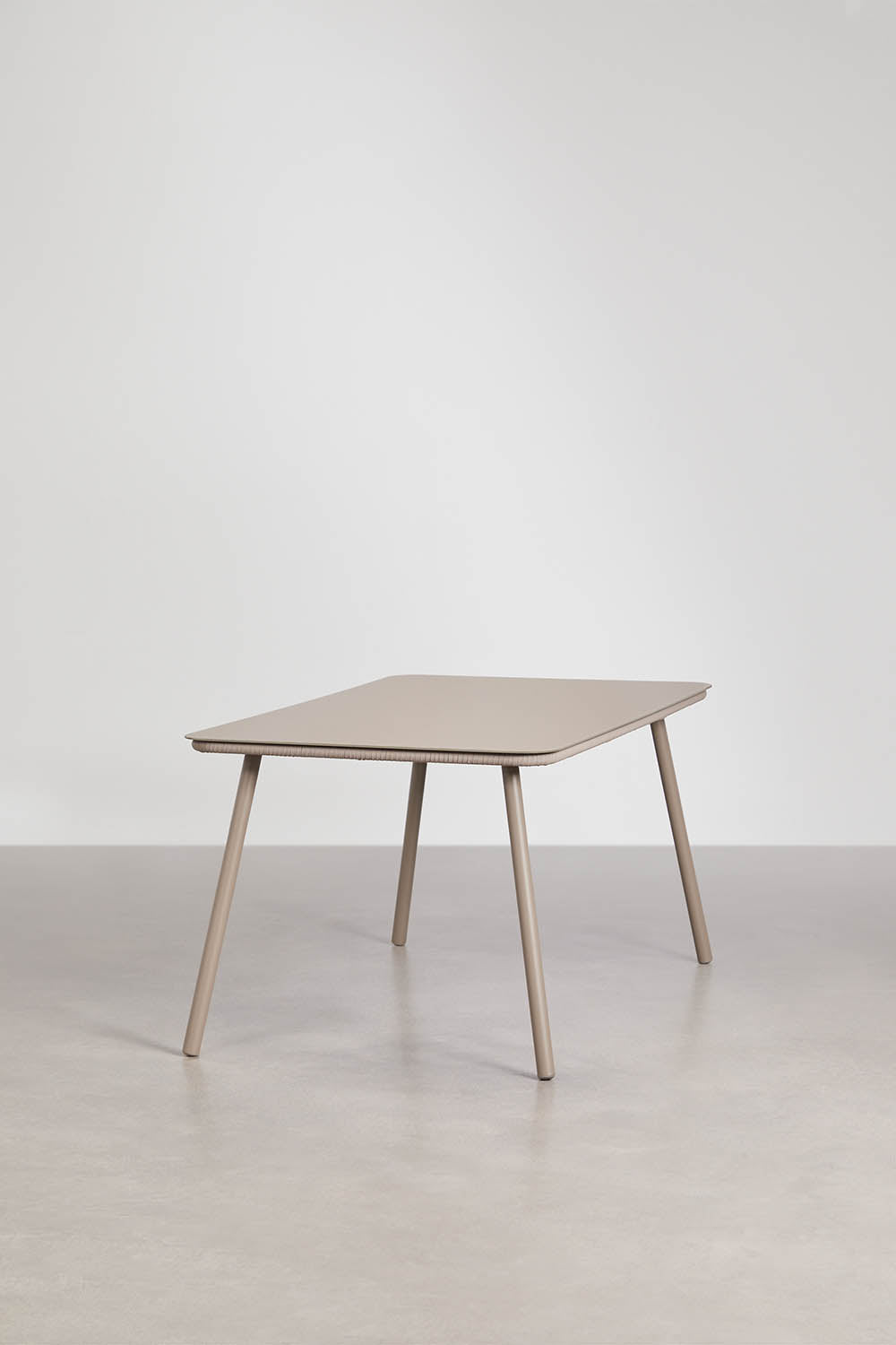 Ensemble de table rectangulaire 160x90 cm et 6 chaises de salle à manger en corde tressée Arhiza Classic