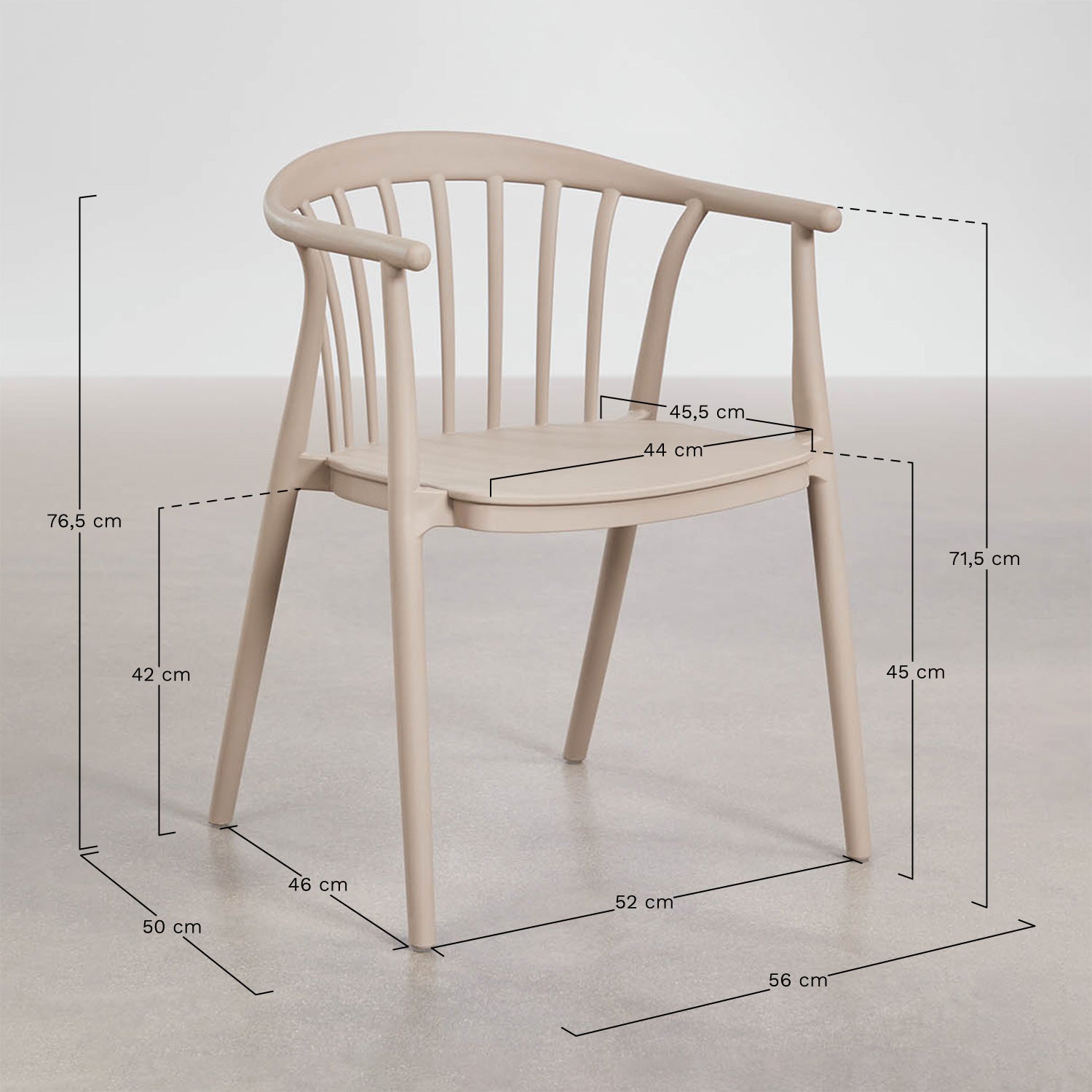Set de table ronde Ø110 cm en aluminium Elton et 4 chaises de jardin empilables en polypropylène Ivor