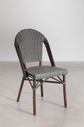 Lot de 4 chaises de jardin empilables en aluminium Brielle Bistro
