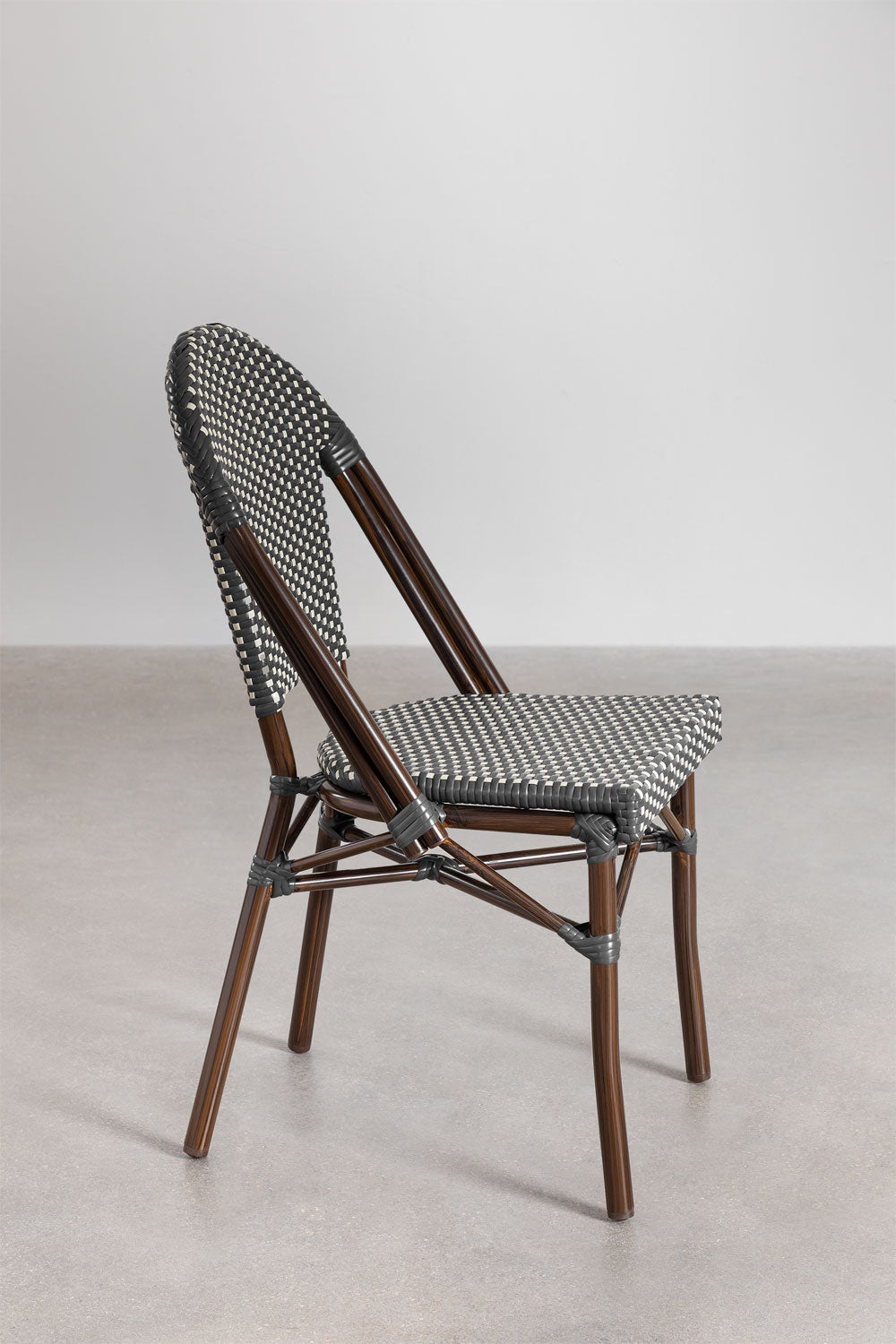 Lot de 4 chaises de jardin empilables en aluminium Brielle Bistro