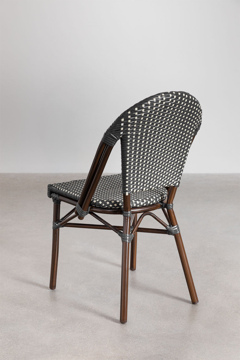 Lot de 4 chaises de jardin empilables en aluminium Brielle Bistro