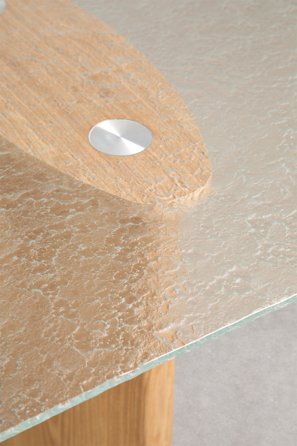 Table à manger rectangulaire 260x110 cm en verre trempé et MDF Zarvi