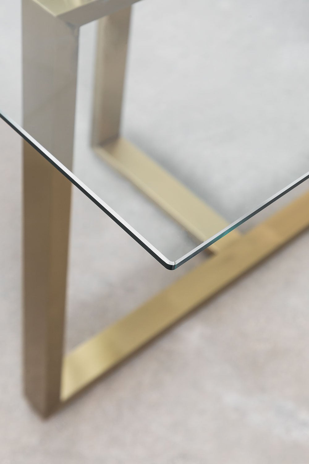 Table à manger rectangulaire 180x90 cm en verre et acier Lesley